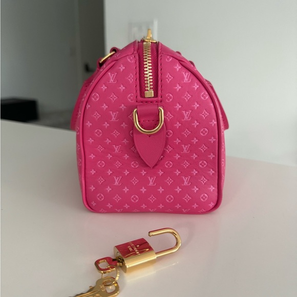 LOUIS VUITTON PINK BAG Speedy Bandoulière 20 - Picture 5 of 11